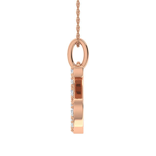 Diamond 1/8 Ct.Tw. Letter C Pendant in 10K Rose Gold
