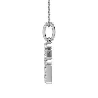 Diamond 1/8 Ct.Tw. Letter F Pendant in 10K White Gold