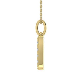 Diamond 1/8 Ct.Tw. Letter N Pendant in 10K Yellow Gold