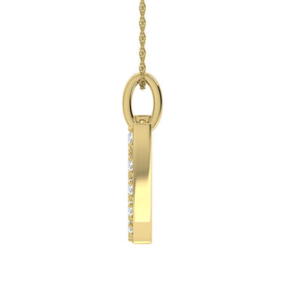 Diamond 1/8 Ct.Tw. Letter W Pendant in 10K Yellow Gold