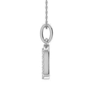 Diamond 1/20 Ct.Tw. Letter A Pendant in 10K White Gold