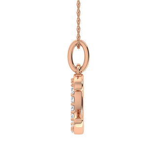 Diamond 1/20 Ct.Tw. Letter C Pendant in 10K Rose Gold