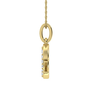 Diamond 1/20 Ct.Tw. Letter E Pendant in 10K Yellow Gold