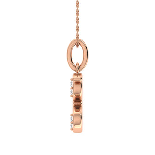 Diamond 1/20 Ct.Tw. Letter G Pendant in 10K Rose Gold
