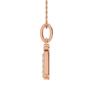 Diamond 1/20 Ct.Tw. Letter I Pendant in 10K Rose Gold