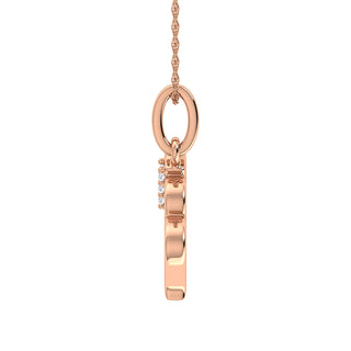 Diamond 1/20 Ct.Tw. Letter M Pendant in 10K Rose Gold