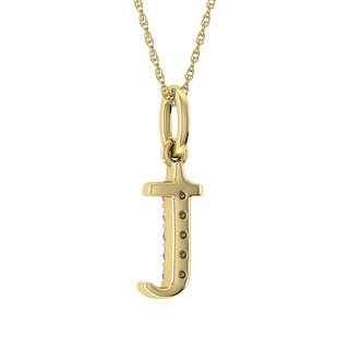 Diamond 1/20 Ct.Tw. Letter T Pendant in 10K Yellow Gold