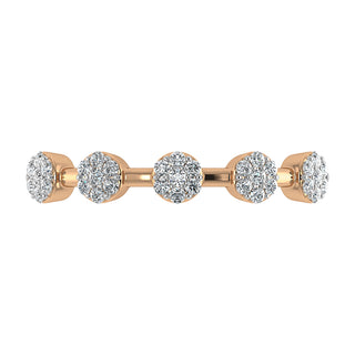 Diamond 1/6 Ct.Tw. Cluster Fashion Ring in 10K Rose Gold