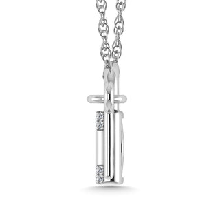 Diamond 1/20 Ct.Tw. Lock Pendant in Sterling Silver