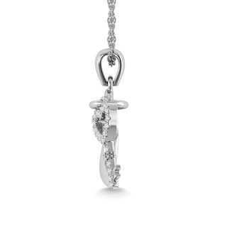 Diamond 1/20 Ct.Tw. Lock Pendant in Sterling Silver