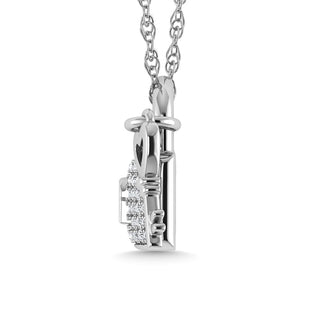 Diamond 1/20 Ct.Tw. Lock Pendant in Sterling Silver