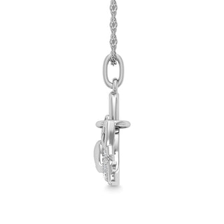 Diamond 1/20 Ct.Tw. Lock Pendant in Sterling Silver