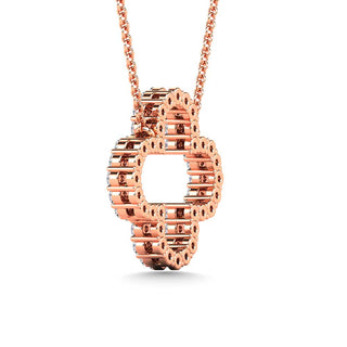 Diamond 1/3 Ct.Tw. Clover Pendant in 10K Rose Gold