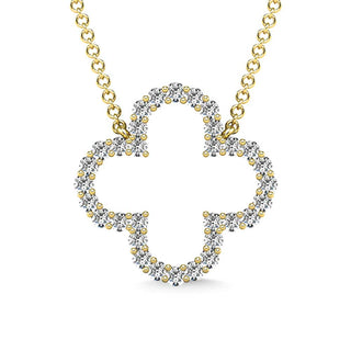 Diamond 1/3 Ct.Tw. Clover Pendant in 10K Yellow Gold