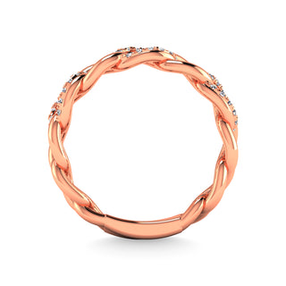 14K Rose Gold Diamond 1/5 Ct.Tw. Fashion Ring