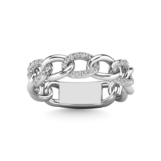 14K White Gold Diamond 1/5 Ct.Tw. Fashion Ring