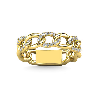 14K Yellow Gold Diamond 1/5 Ct.Tw. Fashion Ring