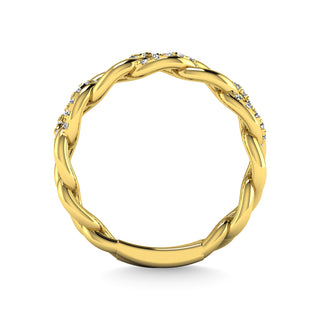 14K Yellow Gold Diamond 1/5 Ct.Tw. Fashion Ring