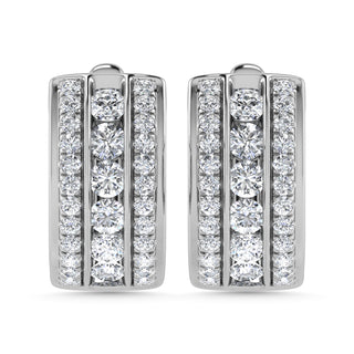 Diamond 2 Ct.Tw. Hoop Earrings in 14K White Gold