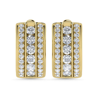 Diamond 2 Ct.Tw. Hoop Earrings in 14K Yellow Gold