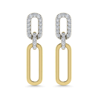 Diamond 1/5 Ct.Tw. Hoop Earrings in 10K Two Tone