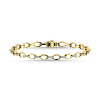 Diamond 1/4 Ct.Tw. Fashion Bracelet in 10K Two Tone