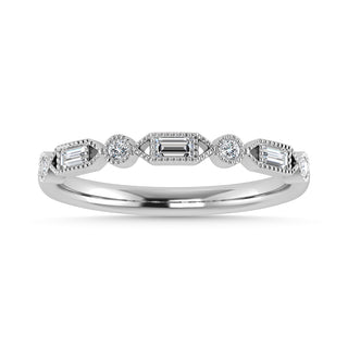 Diamond 1/6 Ct.Tw. Stack Band in 10K White Gold