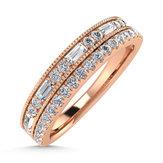 14K Rose Gold Diamond 1/3 Ct.Tw. Stackable Band