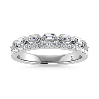 14K White Gold Diamond 1/3 Ct.Tw. Stackable Band