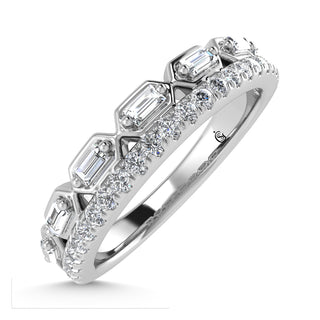 14K White Gold Diamond 1/3 Ct.Tw. Stackable Band