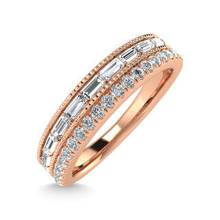 14K Rose Gold Diamond 1/3 Ct.Tw. Fashion Bands