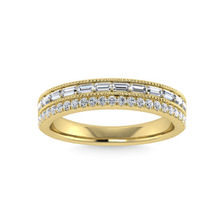 14K Yellow Gold Diamond 1/3 Ct.Tw. Fashion Bands