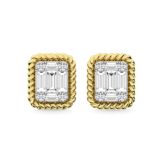 14K Yellow Gold Diamond 1/5 Ct.Tw. Fashion Earrings