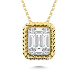 14K Yellow Gold Diamond 1/10 Ct.Tw. Fashion Pendant