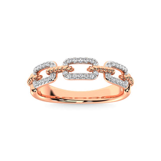 10K Rose Gold Diamond 1/5 Ct.Tw. Fashion Ring