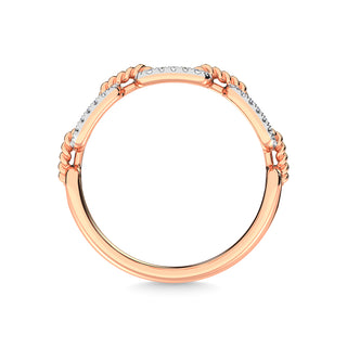 10K Rose Gold Diamond 1/5 Ct.Tw. Fashion Ring
