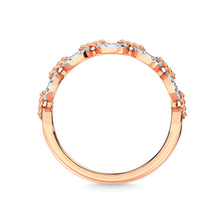14K Rose Gold Diamond 1/5 Ct.Tw. Stackable Ring