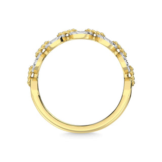 14K Yellow Gold Diamond 1/5 Ct.Tw. Stackable Ring