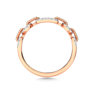 14K Rose Gold Diamond 1/5 Ct.Tw. Fashion Ring
