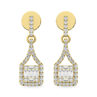 14K Yellow Gold Diamond 1/2 Ct.Tw. Fashion Earrings
