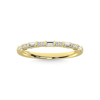 14K Yellow Gold Diamond 1/5 Ct.Tw. Stackable Band