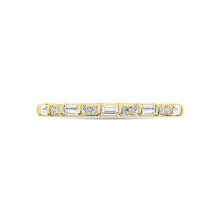 14K Yellow Gold Diamond 1/5 Ct.Tw. Stackable Band