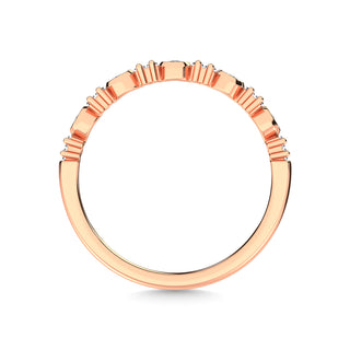 14K Rose Gold Diamond 1/4 Ct.Tw. Stackable Band