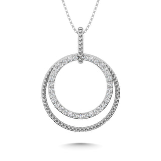 10K White Gold Diamond 1/5 Ct.Tw. Fashion Pendant
