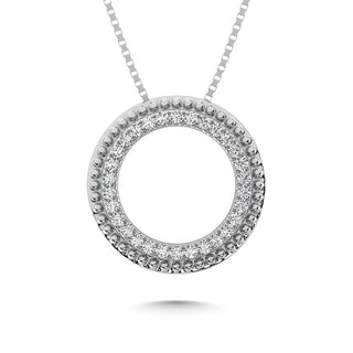 10K White Gold Diamond 1/5 Ct.Tw. Fashion Pendant