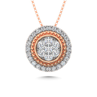14K Rose Gold Diamond 1/3 Ct.Tw. Fashion Pendant