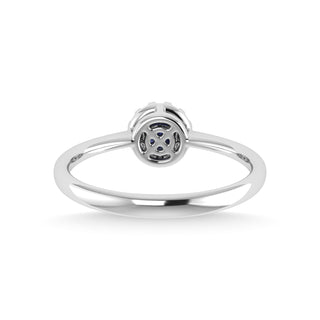 14K White Gold Blue Sapphire and Diamond 1/3 Ct.Tw. Fashion Ring