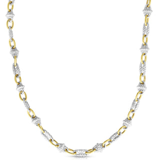 Sterling Silver & 18K Gold Victorian Link Necklace