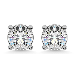 14K White Gold 1 1/2 Ct.Tw. Diamond Stud Earrings