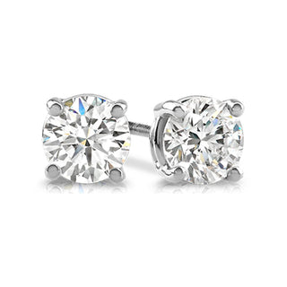 14K White Gold 1 Ct.Tw. Premium Diamond Stud Earrings